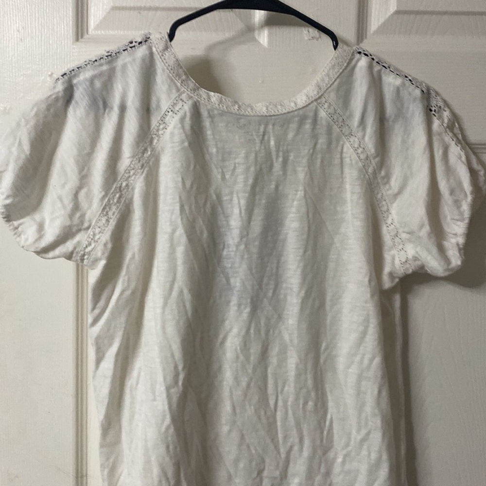 Fresh White Blue Boho Top - Picture 5 of 6